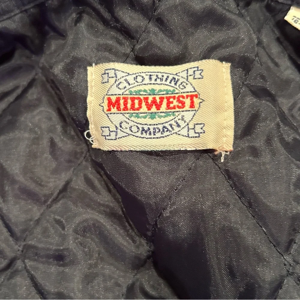 Midwest Clothing Mens Flannel Shacket Shirt Jacket Red Plaid 16-16½‎ Large Vtg